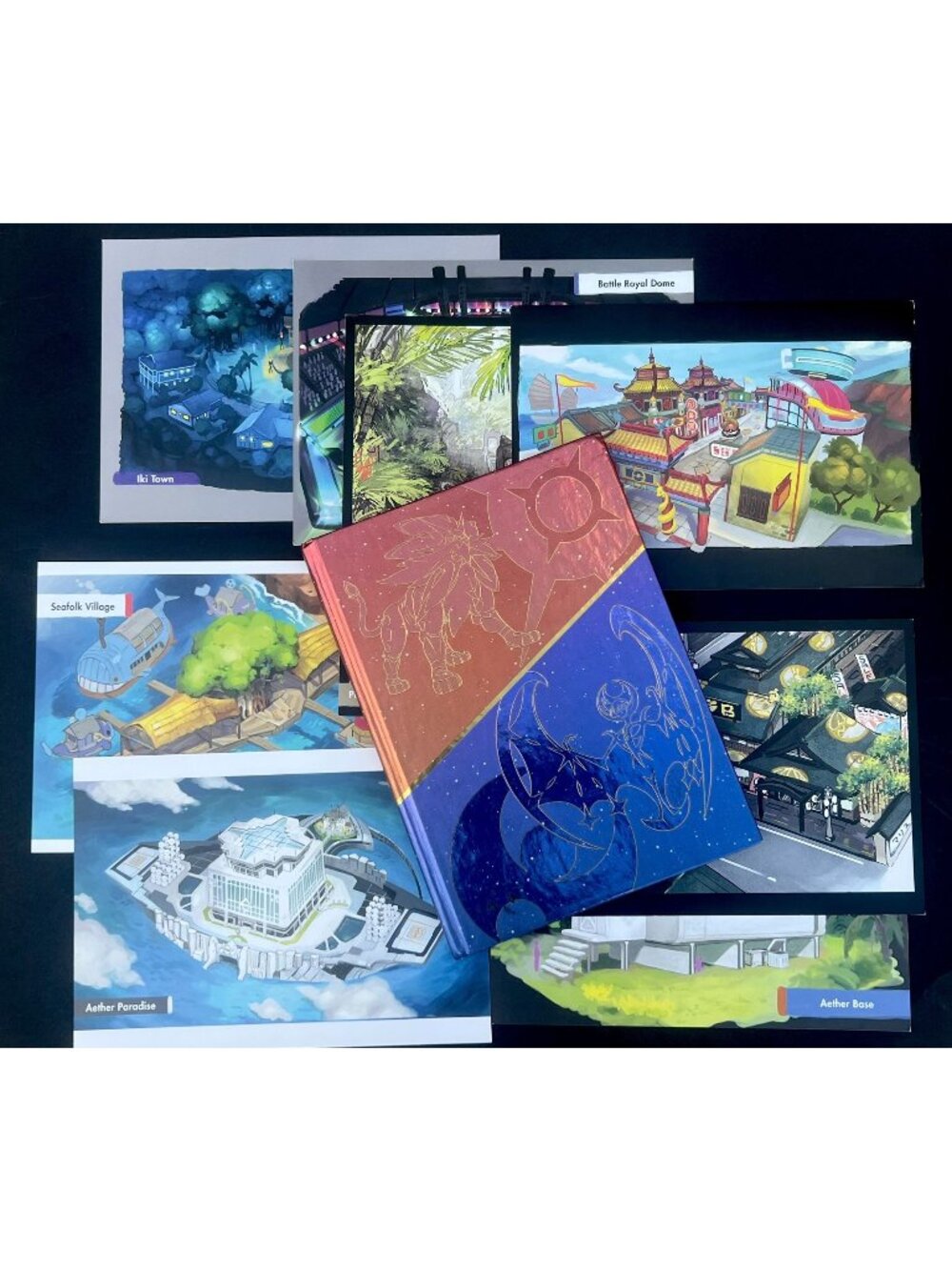 Pokemon Sun Moon Collector's Edition Strategy Guide HC + 8 Concept Art COMPLETE